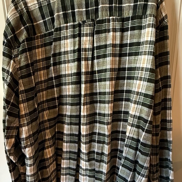 Men's Black and Tan Cotton Plaid Shirt - Picture 4 of 4